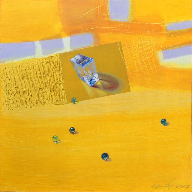 Klaaskuulimäng 21 (akrüül, 2021)
50x50cm